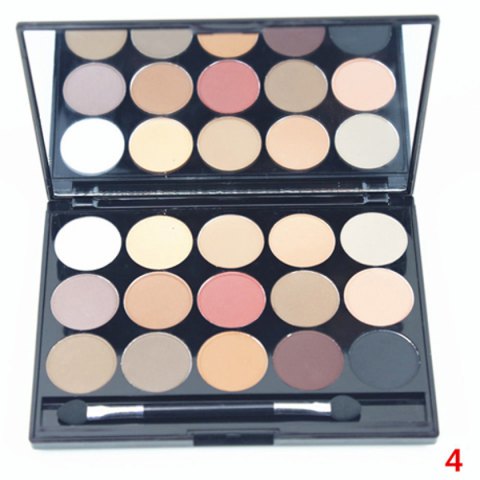15 Colours Bronzer Concealer Earth Tone Pearl Matte Eyeshadow Palette with Mirror and Brush