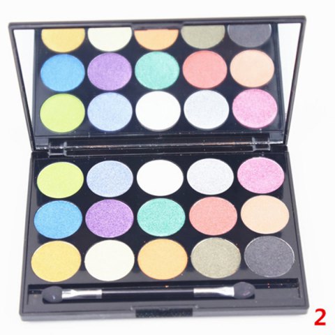 15 Colours Bronzer Concealer Earth Tone Pearl Matte Eyeshadow Palette with Mirror and Brush