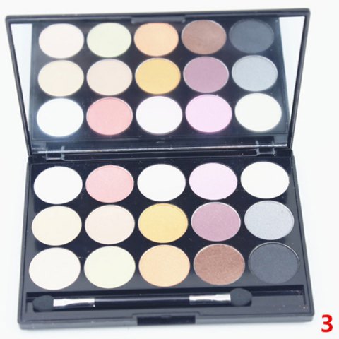 15 Colours Bronzer Concealer Earth Tone Pearl Matte Eyeshadow Palette with Mirror and Brush