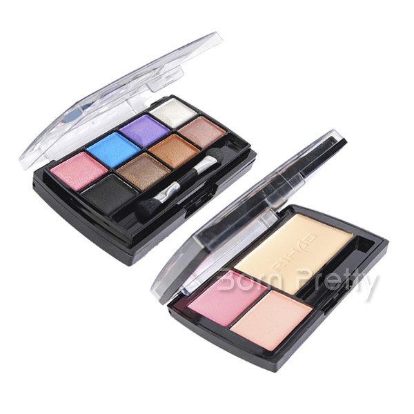 1Pc Professional Double-layer Eyeshadow Blusher And Concealer Palette Cosmetic Case
