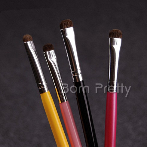 1Pc Short Pony Hair Eyeshadow Brush Concealer Eyeliner Brush Colorful Wooden Handle For Makeup