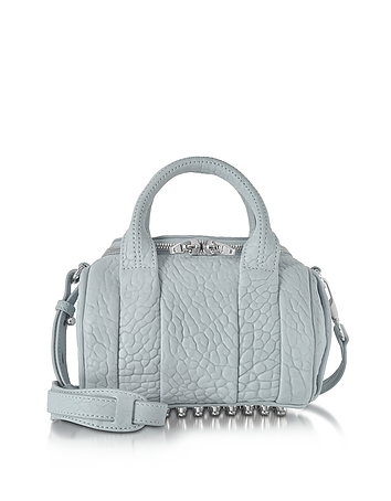 Alexander Wang - Mini Rockie Powder Blue Pebbled Leather Satchel