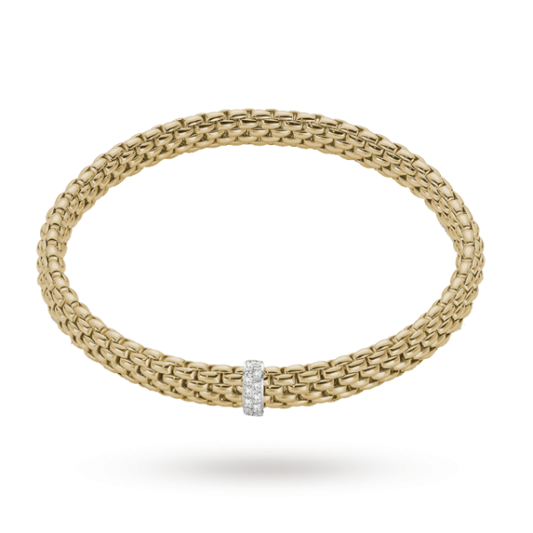 FOPE 18ct Yellow Gold Vendome Flex'It Diamond Bracelet