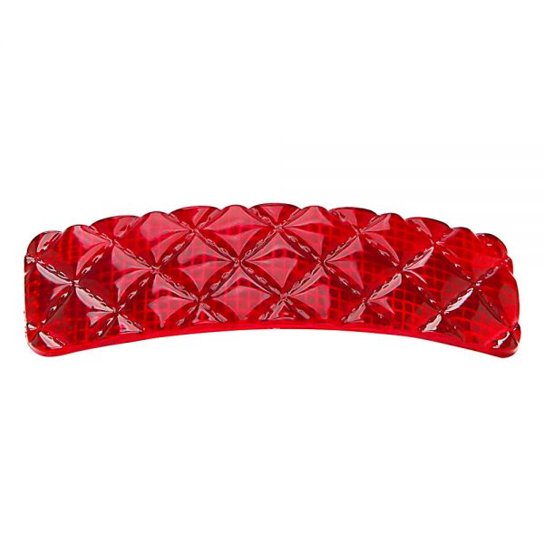 Caravan Rouge Painted Quilted Barrette