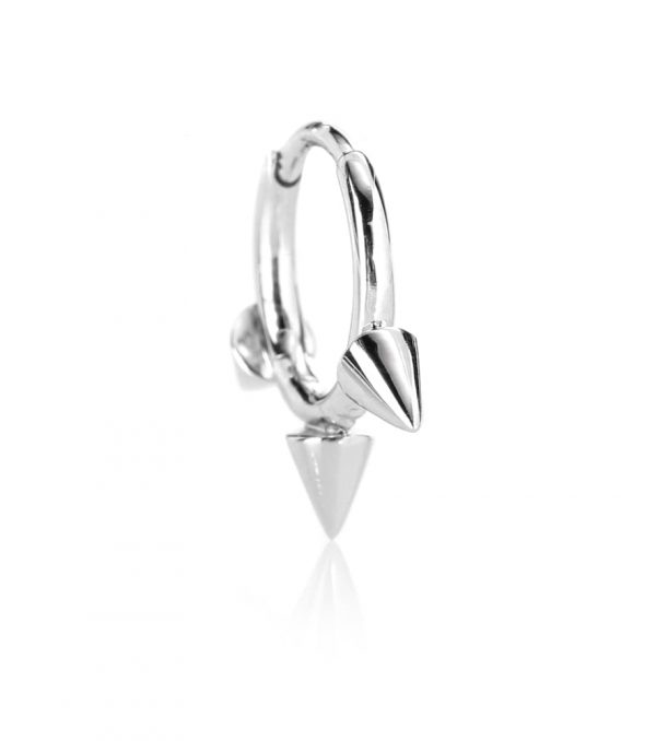 14kt white gold single earring