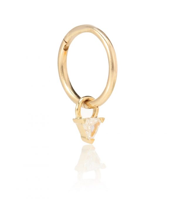 18kt gold single earring with diamond