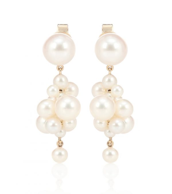 Botticelli 14kt gold earrings with pearls