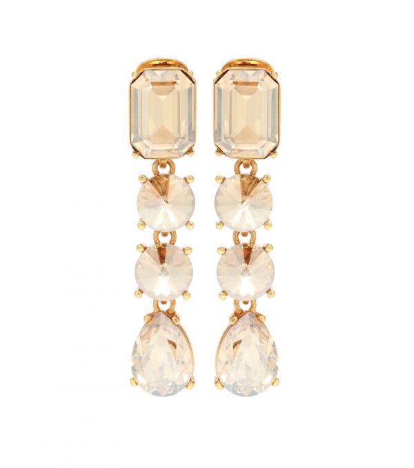 Crystal clip-on earrings