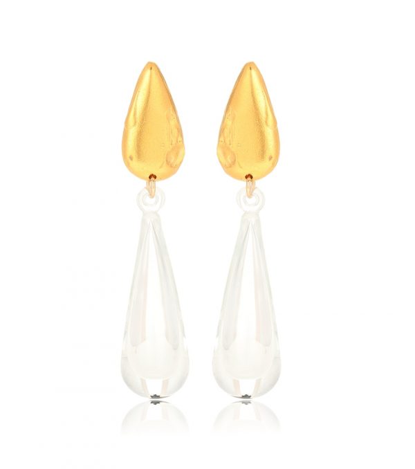 Dusky Hue 24kt gold-plated earrings