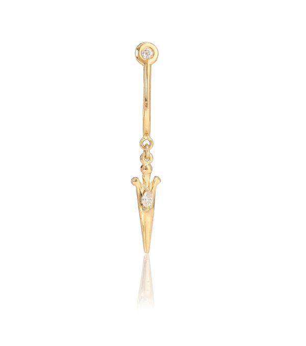 Exclusive to Mytheresa - 14kt gold and diamond single earring