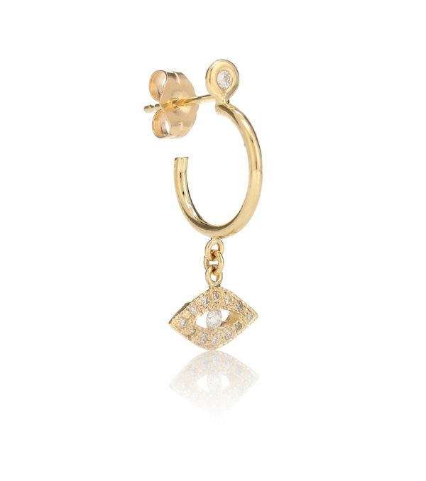 Exclusive to Mytheresa - Evil Eye 14kt gold and diamond earring