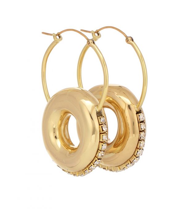 Infinity embellished hoop earrings