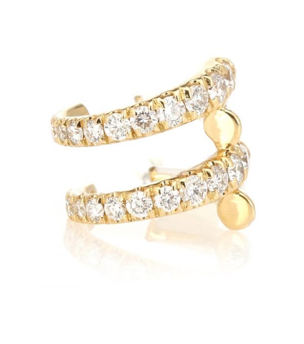 Lola 18kt gold ear cuff with diamonds