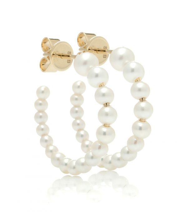 Marco 14kt gold and pearl hoop earrings