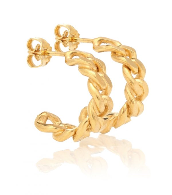 Rita Hoop Petite 24kt gold-plated earrings