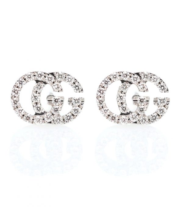 Running G 18kt gold and diamond earrings