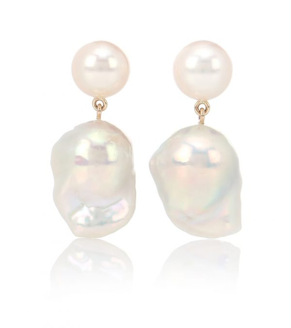 Venus Blac 14kt gold earrings with pearls