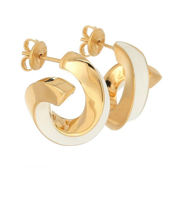 18kt gold-plated sterling silver hoop earrings