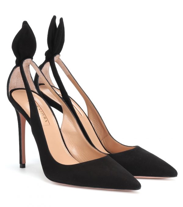 Bow Tie 105 suede pumps