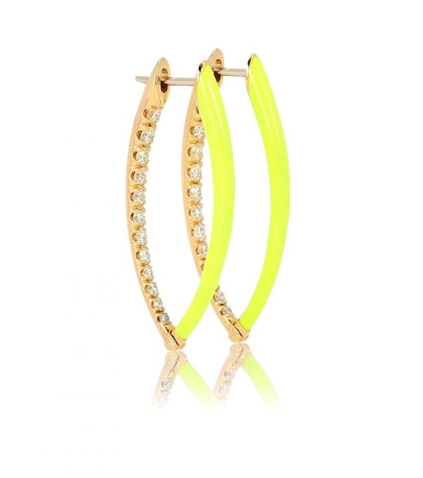 Cristina 18kt gold and diamond hoop earrings