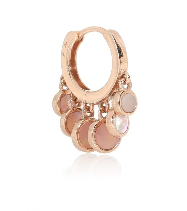 Disco Shaker 14kt rose-gold single hoop earring