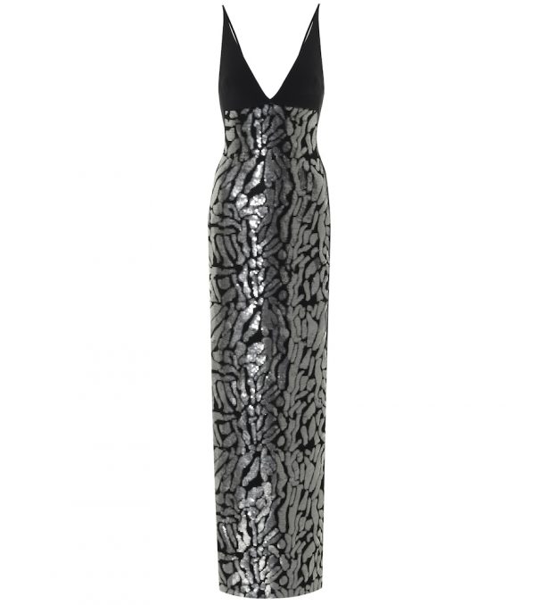 Exclusive to Mytheresa - Sequined crêpe gown