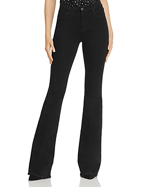 Frame Le High Flare Jeans in Film Noir