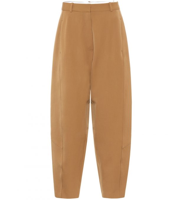 High-rise virgin wool pants