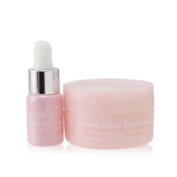 HydroPeptideDew You Mega Minis Kit: Moisture Reset Phytonutrient Facial Oil 0.1 oz + Hydro-Lock Sleep Mask 0.5oz 2pcs