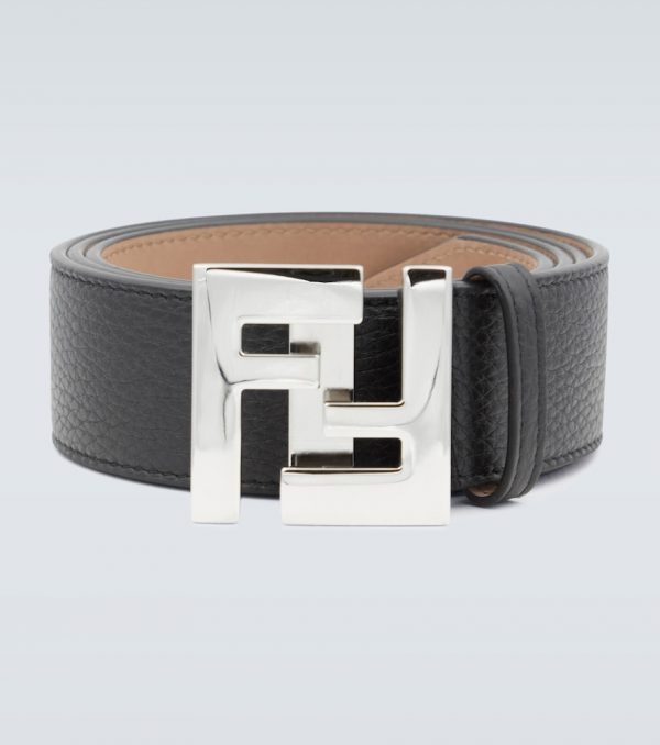 Leather FF buckle belt