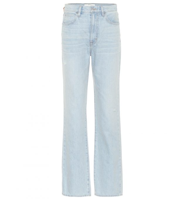 London high-rise straight-leg jeans