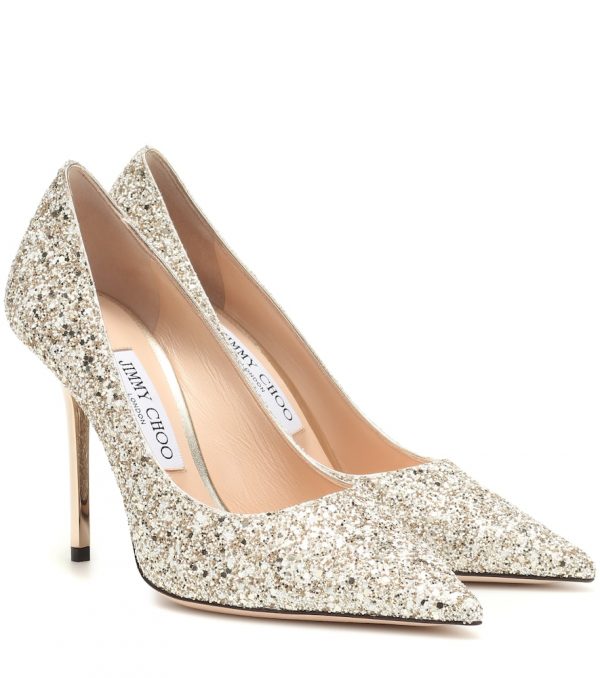 Love 100 glitter pumps