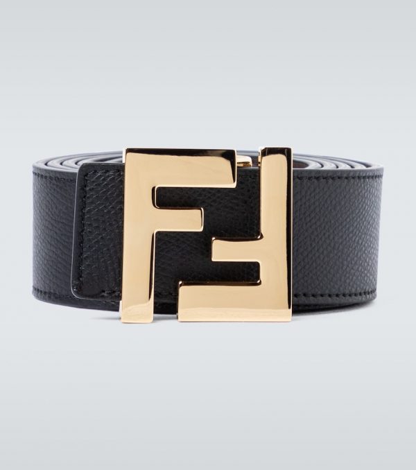 Reversible leather FF buckle belt