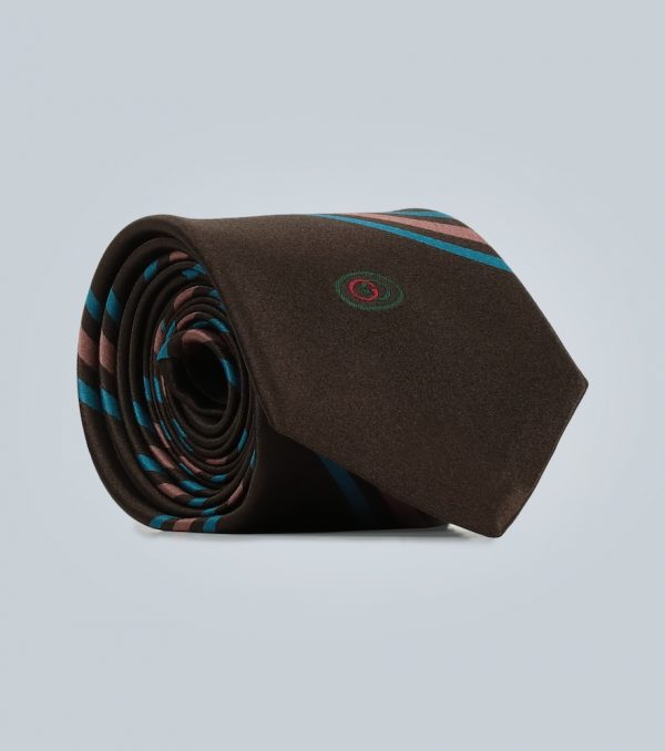 Striped silk tie