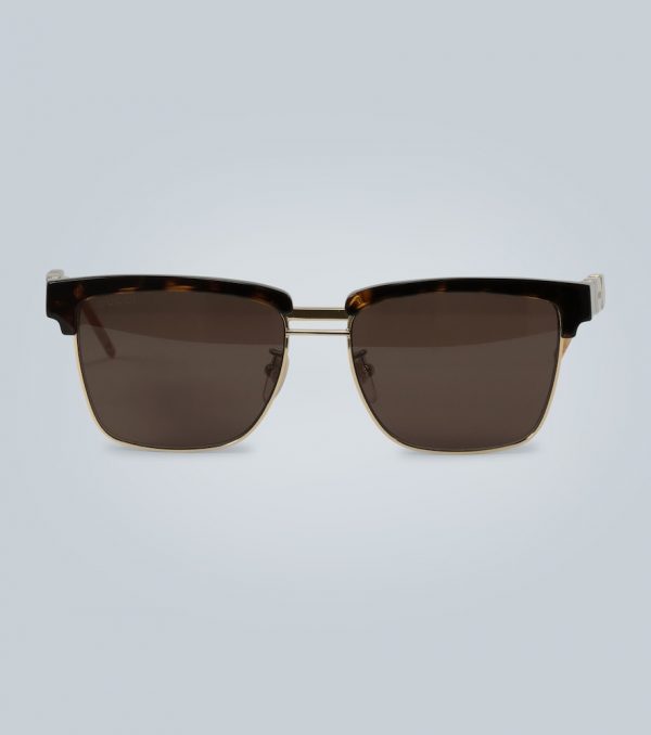Sunglasses with square acetate frame