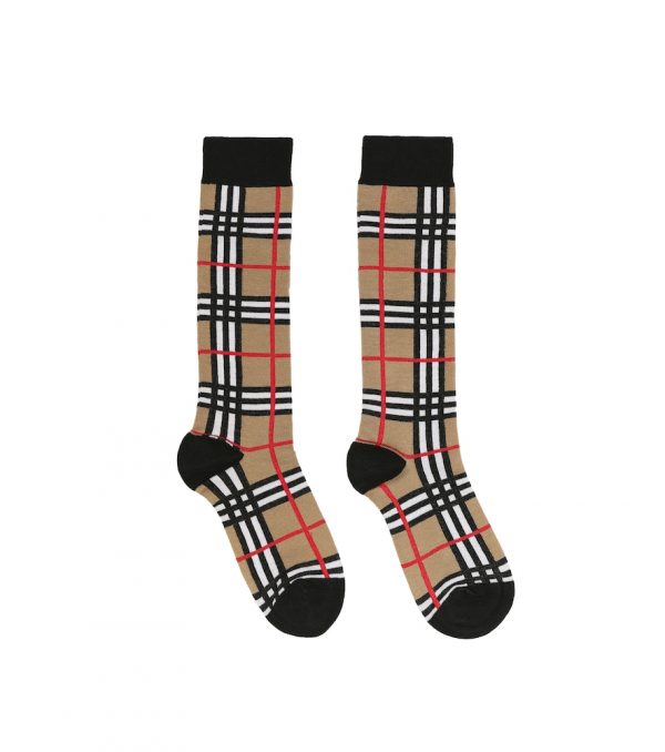 Vintage Check cotton-blend socks