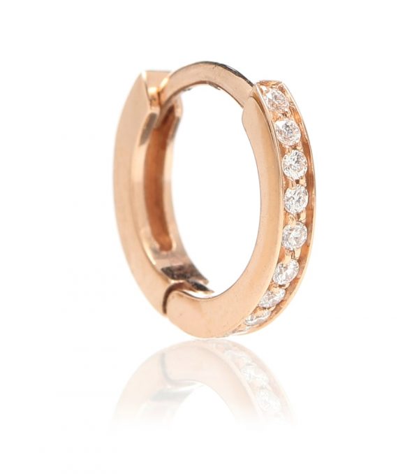 Berbere 18kt rose gold single earring with diamonds