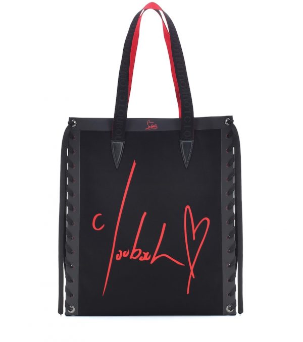 Cabalace Small leather-trimmed tote