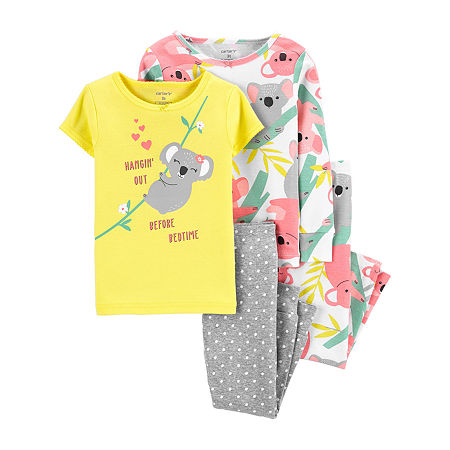 Carter's Toddler Girls 4-pc. Pajama Set, 2t , Yellow