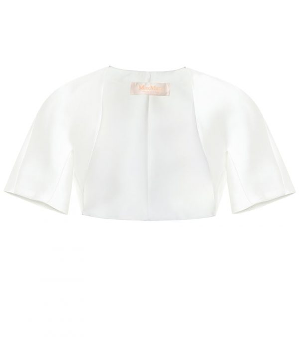 Chicco duchess-satin bridal jacket