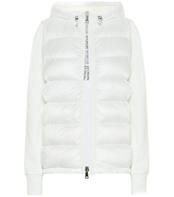 Cotton jersey and down jacket