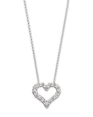 Diamond Heart Pendant Necklace in 14K White Gold, 0.25 ct. t.w. - 100% Exclusive