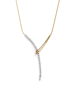 Diamond Y Necklace in 14K Yellow and White Gold, .50 ct. t.w. - 100% Exclusive