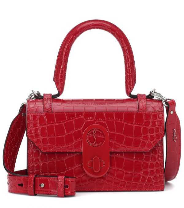 Elisa Small croc-effect leather tote