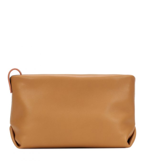 Inside Out leather clutch