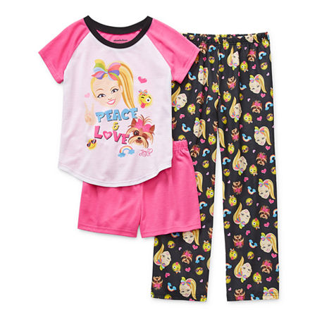 Little & Big Girls 3-pc. JoJo Siwa Pajama Set, 10 , Pink