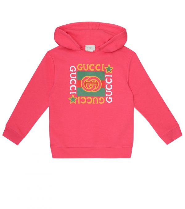 Logo cotton jersey hoodie