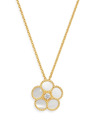 Roberto Coin 18K Yellow Gold Daisy Mother-of-Pearl & Diamond Pendant Necklace, 16 - 100% Exclusive
