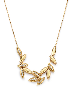 Roberto Coin 18K Yellow Gold Diamond Petals Diamond Cluster Necklace, 16 - 100% Exclusive