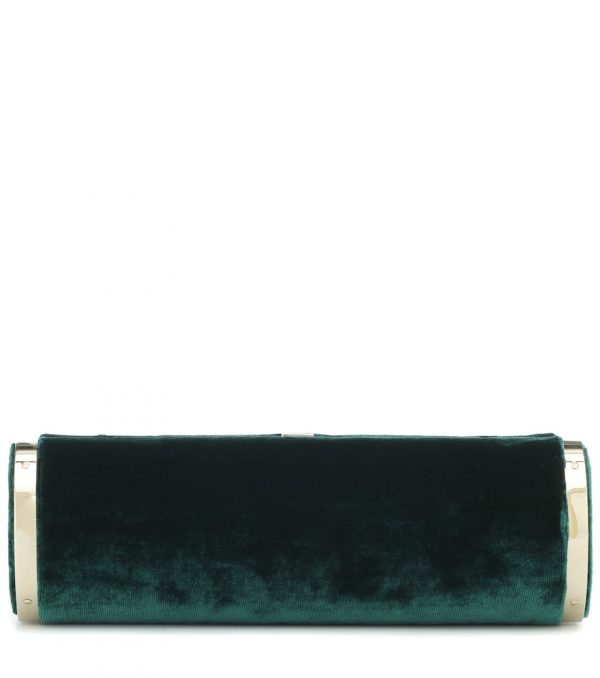 Roll velvet clutch